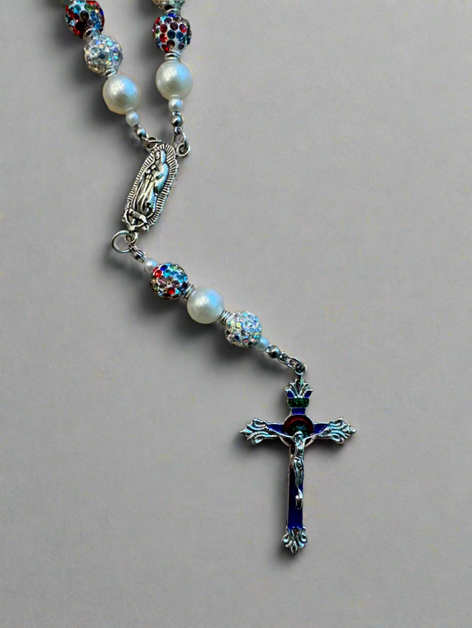 Multi-Color Pearl Rosary