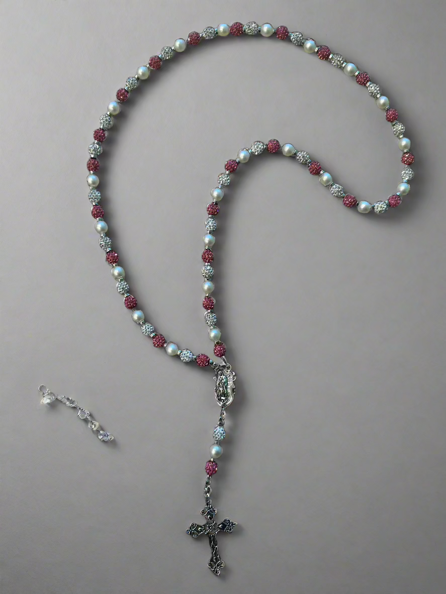 Pink Crystal Rosary