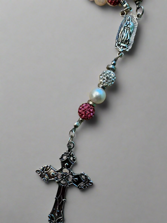 Pink Crystal Rosary